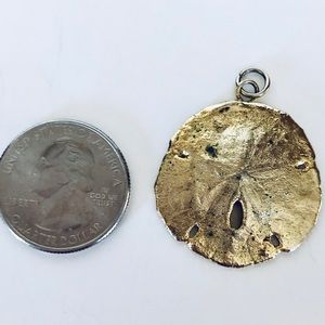 Gold Dipped Sand Dollar Pendant